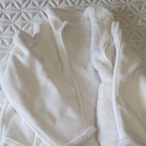 White fuzzy warm jacket